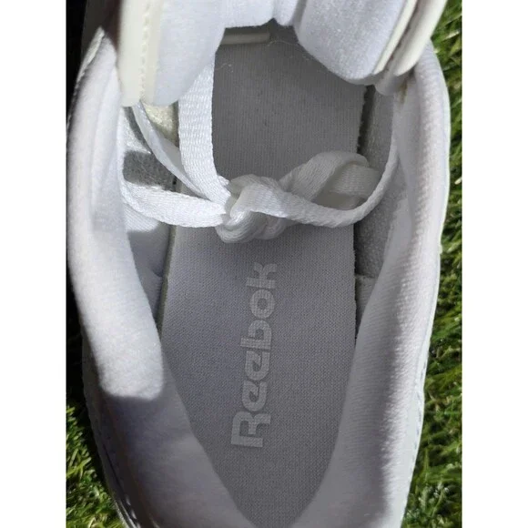 Reebok CL Leather Size 8 Women's Classic Sneakers Running Shoes White On White - Picture 8 of 11